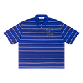 Unisex Striped Boxy Collared Polo Shirt