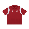 Contrast Panel Cotton Polo Shirt